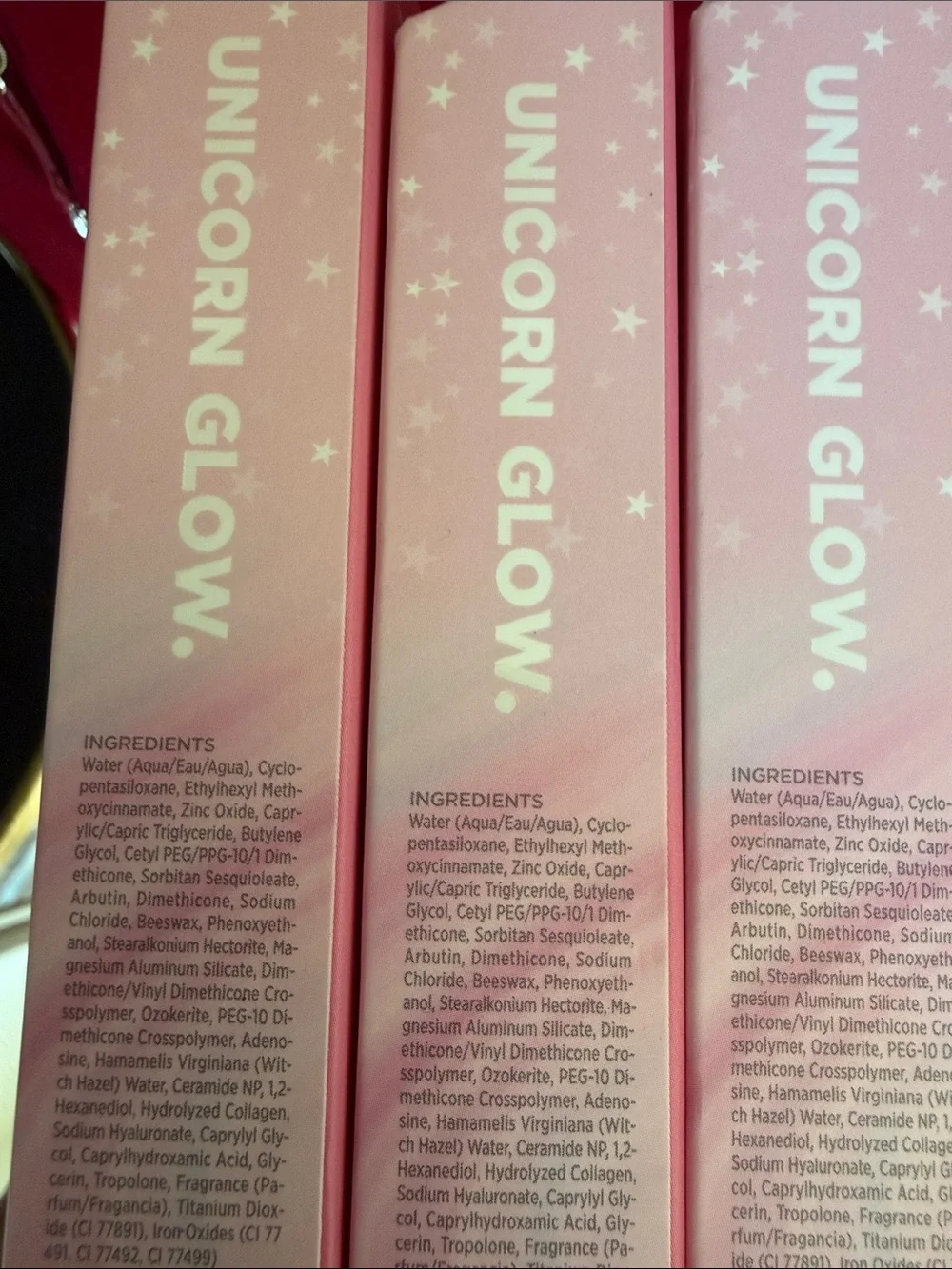 Unicorn Glow Hydrating Foundation 09 Toffee 3 -1.06 ounces each NIB Collagen